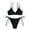 Black, variant on Bigersell String Thong Swimsuits for Women Tie Side Bikini Sets Spaghetti Straps 2 Piece Bathing Suits Purples XL