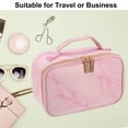 thumbnail image 5 of Unique Bargains Makeup Bag Marble Cosmetic Travel Bag Make Up Brush Organizer Bag Storage for Women Pink 8"x5"x4", 5 of 7