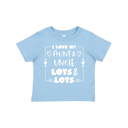 

Inktastic I Love My Aunt and Uncle Lots and Lots- Valentines Day Hearts Gift Toddler Boy or Toddler Girl T-Shirt