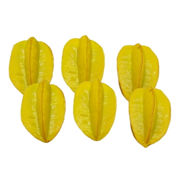 JZROCKER Pack Of 6 Artificial Starfruit Simulation Artificial Fruit for Shop Display Kitchen Decoration Photography