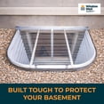 thumbnail image 3 of Egress Window Well Kit with Tilt & Turn Basement Window, Window Well Cover, Egress Ladder & Tuffwell window well, Basement Window Covers, Polycarbonate Window Well Covers Outside, 49"L x 36"W x 48"D, 3 of 6