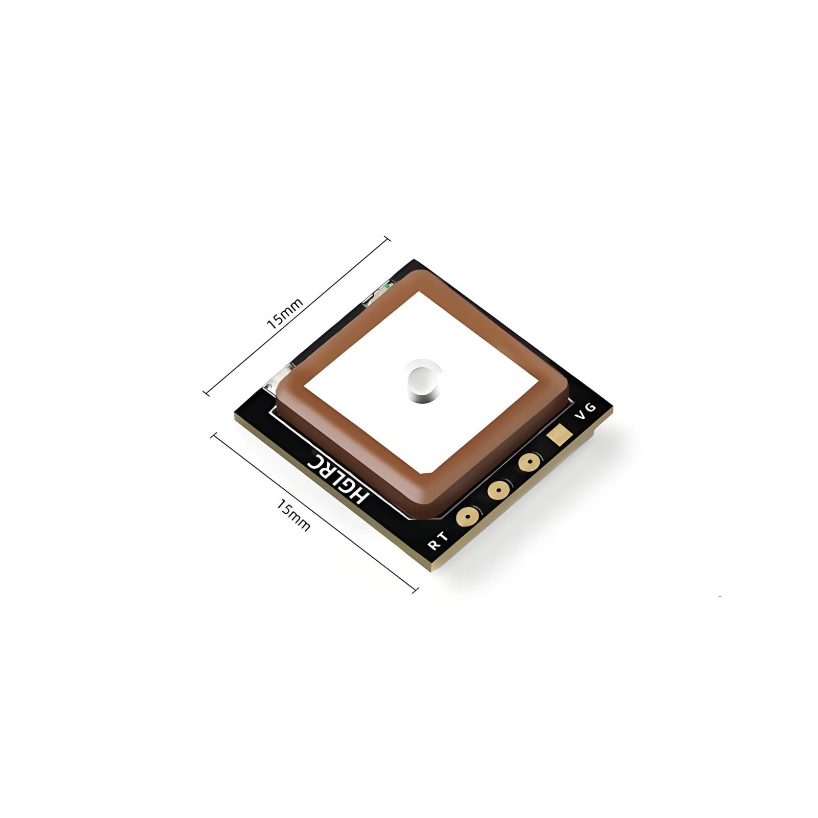 HGLRC M100 Mini GPS Module for FPV Racing Drone RC Aircraft, Lightweight 15x15mm, M10 10th-Gen Chip, Multi-Satellite GNSS, 72 Channels