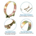 thumbnail image 3 of Unique Bargains 2Pack T-Bolt Hose Clamps, 104-112mm/4.09'-4.41' ID Range, Iron Radiator Hose Clamp Intake Clamp, 3 of 4