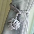 thumbnail image 4 of Alzapaños para Cortinas, 2 Pares de Clips para Tejer a Mano para Tejer Cortinas de Cuerda de algodón, Estilo Natural y Simple, para decoración de habitación o Dormitorio, Blanco y Gris, 4 of 5