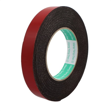 10M 20mm x 1mm Dual-side Adhesive Shockproof Sponge Foam Tape Red Black