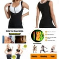 thumbnail image 3 of Women Sauna Body Shaper Sweat Suit, Workout Sweat Body Shaper Vest, Waist Trainer Top Black  S/M, 3 of 9