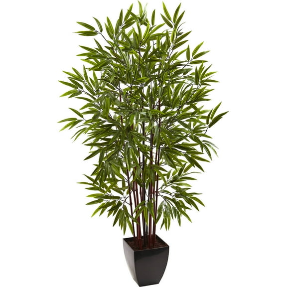 Nearly Natural 5' Bamboo Artificial Tree with Planter