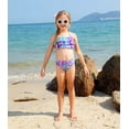 thumbnail image 2 of Mermaid Tail for Girls 3Pcs Kids Mermaid Swimwear Costume Bathing Suit Cute Ruffle Tankini 3-13T, 2 of 6