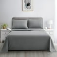 thumbnail image 4 of Marina Decoration 600 Thread Count Ultra Soft Deep Pocket Hotel Standard Solid Bedding Long Staple Percale Cotton All Season Sheet Set with Pillowcase, 4 of 7