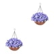 thumbnail image 4 of Matsuzay Cestas de flores colgantes exquisitas y de moda para colgar en la decoración del patio del hogar ahorra espacio azul 65cm 2Conjunto, 4 of 6