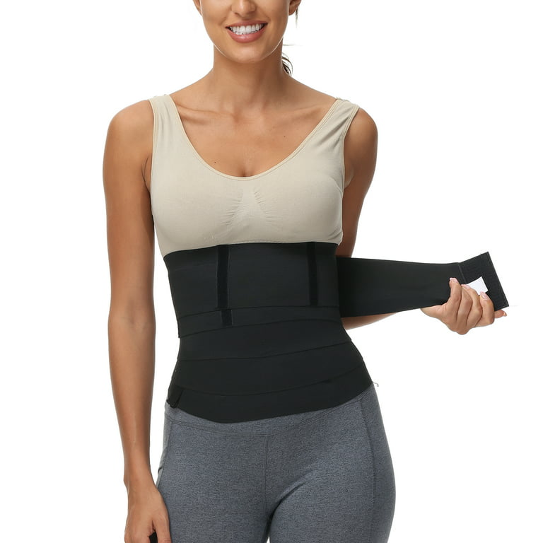Waist Wrap Waist Trainer For Women Lower Belly Fat, Body Belly Sweat Band Waist  Wraps For Stomach Wraps For Weight Loss Black, Black, Large-16.4ft : Buy  Online at Best Price in KSA 
