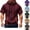Red, variant on HAJWOH Hoodies for Men Zip Up Short Sleeve Lightweight Jacket Workout Gym Muscle Shirts with Pocket