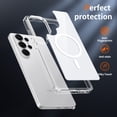 thumbnail image 3 of Dteck For Samsung Galaxy S26 Ultra Back Cover, Magnetic Wireless Charging Shockproof PC+TPU Anti-Scratch Lightweight Non-Slip Slim Case, White, 3 of 6