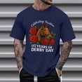 thumbnail image 2 of CONZONE Mens Horse Racing Tshirts Short Sleeve T-Shirts for Men Crew Neck Letter Graphic Y2K Casual Summer Tee Tops, 2 of 4