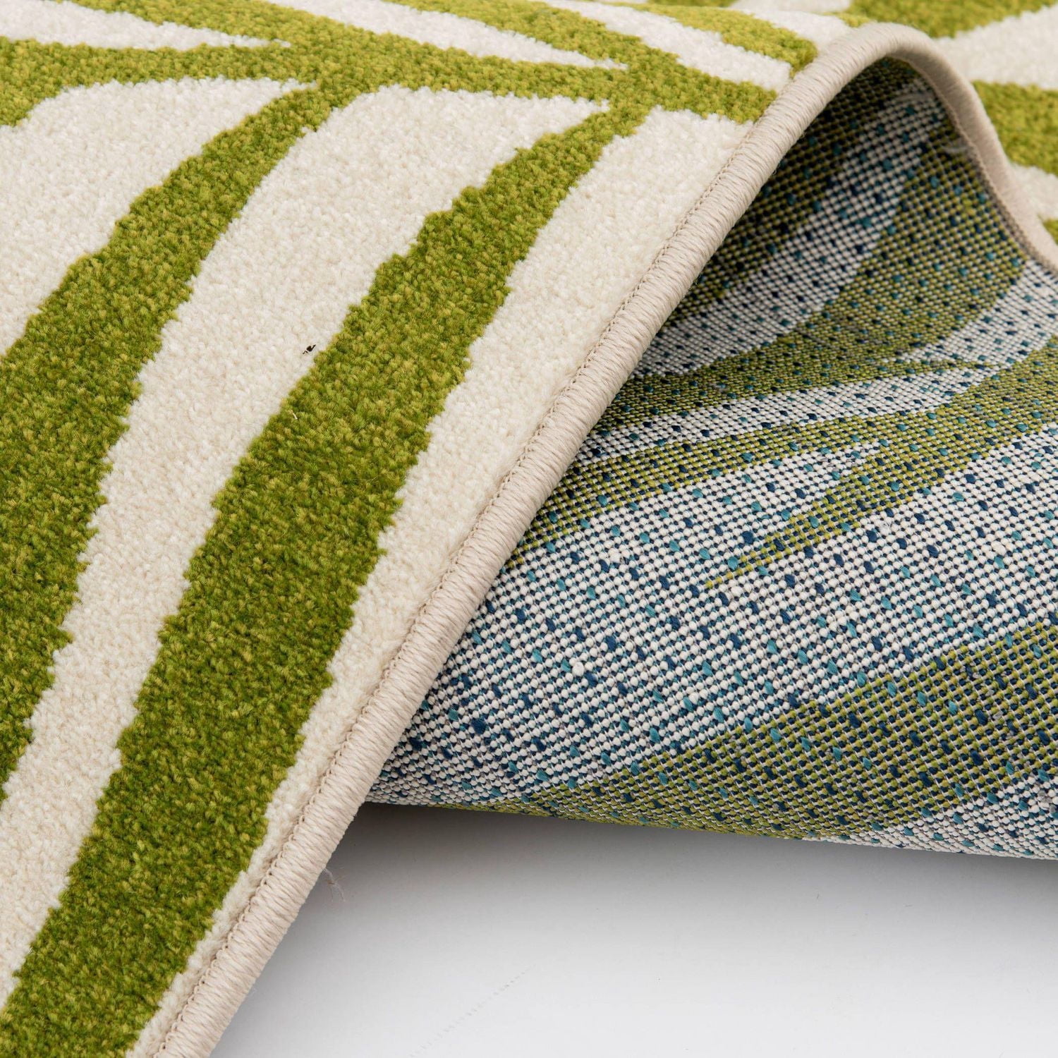 Tropiana Cream and Green Woven Area Rug