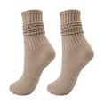 thumbnail image 2 of JJHGVB Slouchy Socks for Women, Scrunch Slouch Long Boot Socks Knee High Knit Tube Leg Warmers for Sneakers Athletic Khaki One Size, 2 of 5