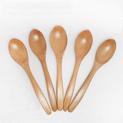

Natural Wood Color Spoon 5pcs/set Chinese Style Bamboo Wood Kitchen Cooking Seasoning Coffee Spoon Soup Teaspoon