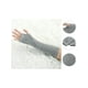 thumbnail image 2 of Guantes de punto largos sin dedos para mujer Inspire Chic con agujero para el pulgar, rayas sólidas, gris claro, 2 of 6
