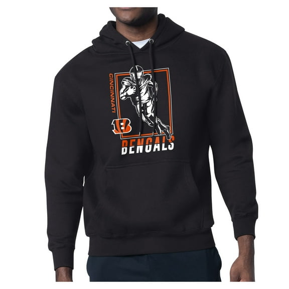 Men's Starter Black Cincinnati Bengals Player Grid Pullover Hoodie