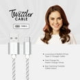thumbnail image 4 of Liquipel Powertek Twizzler USB-A to USB-C - White, 4 of 7