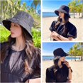 thumbnail image 3 of PIKADINGNIS Women Sun Hat Lace Bucket Summer Beach Cap Fashion Packable Double-Side-Wear Reversible Travel Fishing Cap Hat, 3 of 6