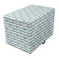thumbnail image 1 of Anchor Dog Crate Cover, Simple Pattern Anchor Stripe Art Welcoming Wavy Water Tiled Surface, Easy to Use Pet Kennel Cover Small Dogs Puppies Kittens, 7 Sizes, Turquoise Red, by Ambesonne, 1 of 6