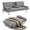 Gray-Leather, variant on ASINMAK Convertible Sofa Bed Adjustable Couch Sleeper - Fabric Loveseat Futon Bed with Breathable Chenille, Metal Legs, and Adjustable Lounge - Perfect for Compact Living Space - Gray