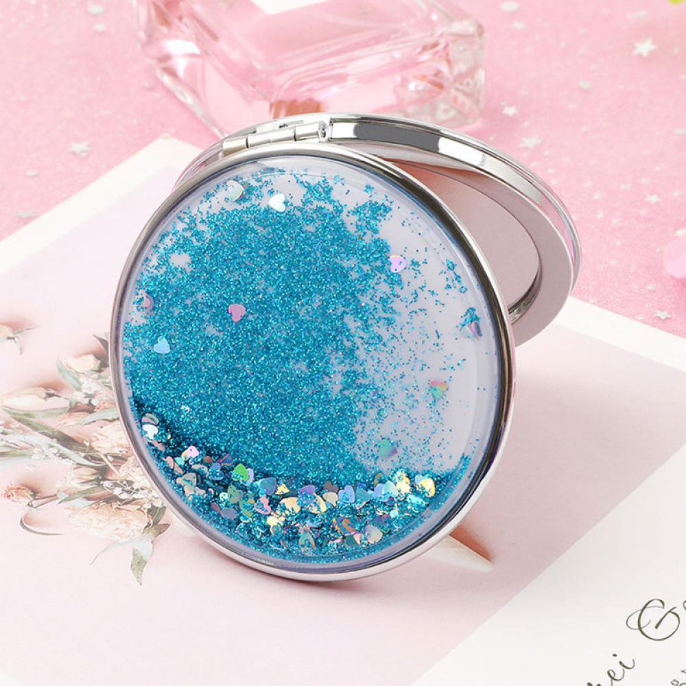 Small Mirror Round Makeup Mirror Folding Mini Pocket Mirror for Handbag