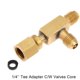 thumbnail image 3 of 2X Válvula de Bola de Aire Acondicionado Adaptador SAE de 1/4 de Pulgada Y T de Acceso de Acoplador Rápido de Núcleo de Válvulas de 1/4 de Pulgada, para Refrigerante R134A, 3 of 5