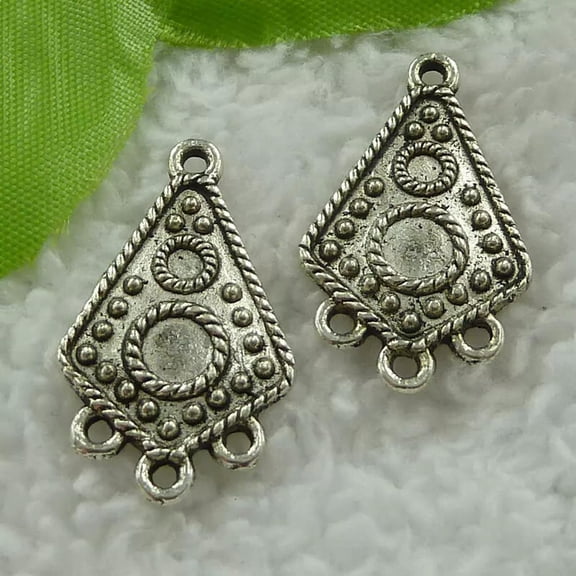 K-KED 160 pcs tibet silver earring connectors 29x19mm B3127