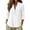 White, variant on Babysbule Women Notch Collar Blazer Lapel Pullover Blouse Set-In 3/4 Sleeve Loose Fit Top for Office Daily Brunch Outfits