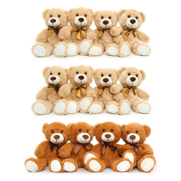 Muiteiur 12PCS Bear Stuffed Animals Brown Teddy Bear Plush Toy