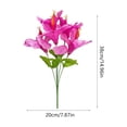 thumbnail image 2 of Realistic 5 Heads Silk Hibiscus Flowers for Home Decor - Maintenance-Free Artificial Bouquet for Living Room, Wedding Centerpiece, Flexible Stems, Perfect Gift Hot Pink, 2 of 7