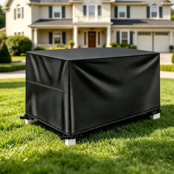 Patio Furniture Covers Waterproof Outdoor Couch Sectional Sofa Set Cover Rectangular Table Chairs Cover, Black(67"L*37"W*27"H)