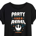 thumbnail image 3 of Star Wars - Party Like A Rebel - Women's Oversized Tee, 3 of 5