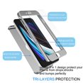 thumbnail image 4 of Apple iPhone SE 2020 Case, iPhone SE 2020 (4.7 Pouces) Case Sturdy, Hard Plastic Case 360 Full Body Shockproof Protection With Tempered Glass Screen Protector Case for iPhone SE2 2020 -Red, 4 of 8