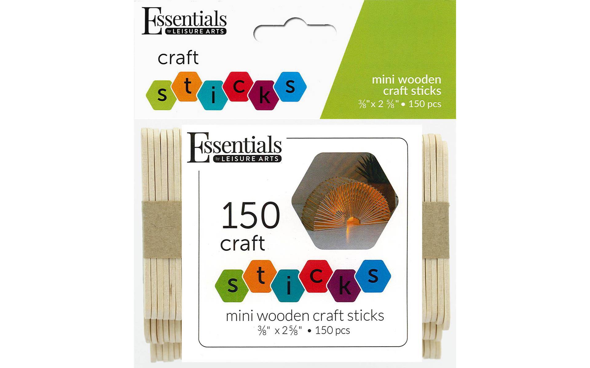 and Colored 2.6 inches, 120 Pieces Mini Craft Sticks 2.13 x 0.25 inches, 150 Pieces Plain 