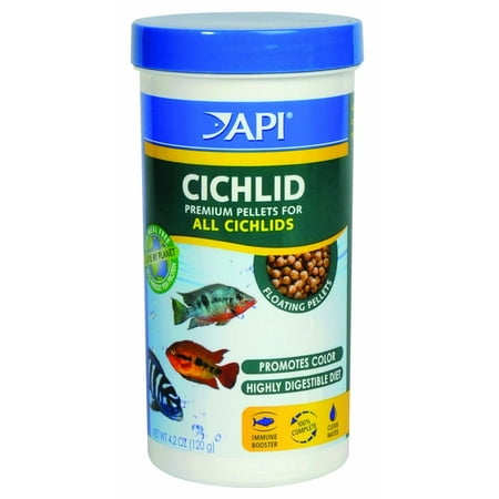 API Cichlid Pellets, Floating Pellets Fish Food, 4.2