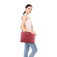 thumbnail image 6 of Mosiso 17-17.3 inch Laptop Shoulder Bag for MacBook/Dell/HP/Lenovo/Acer/Asus/Samsung/Sony, Polyester Notebook Messenger Handbag Briefcase Sleeve Case, Wine Red, 6 of 6