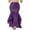 Purple, variant on Womens Sequins Mermaid Long Tail Skirt Party Dress up Costume Green 3XL
