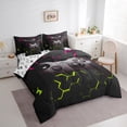 thumbnail image 4 of Feelyou Video Gaming Gamer Bedding Comforter Set 7pcs, Chic Abstract King Bedding Sets, Teens Kids Boys Girls Reversible Bed Sheets, Luxury Bedroom Decor, 4 of 9