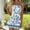 Blue, variant on Women Summer Jumpsuit​ Fashion Halter Neck, Printed Elastic Waist Short Romper for Summer Festivals and Beach Army Green S