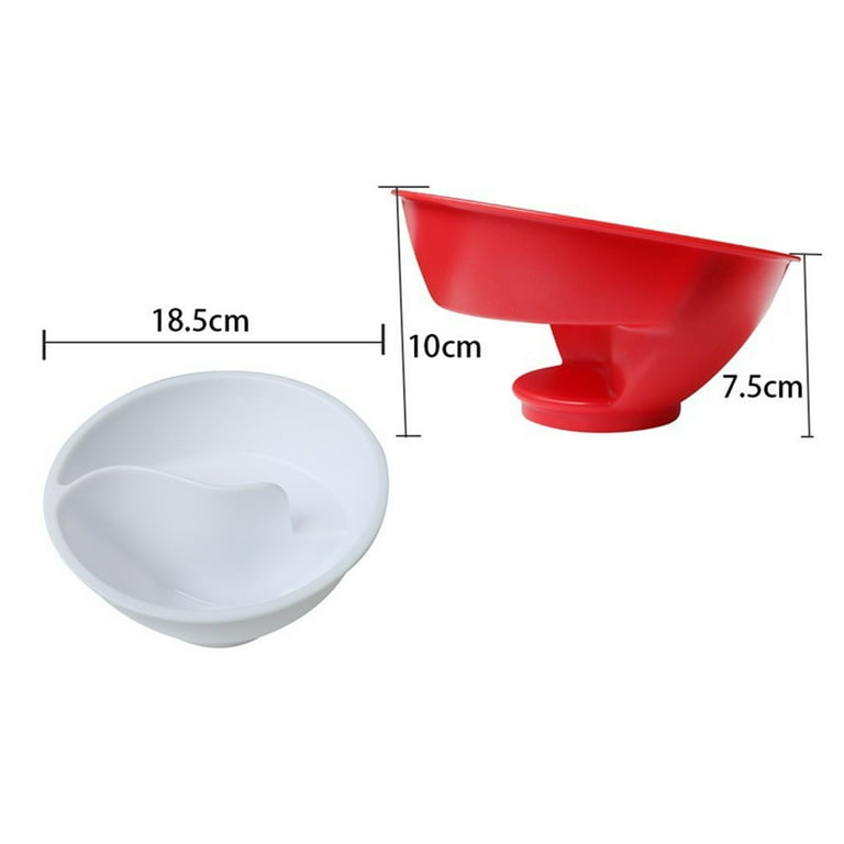 Large Capacity Cereal Bowl Partitioned Dry Wet Separated Versatile