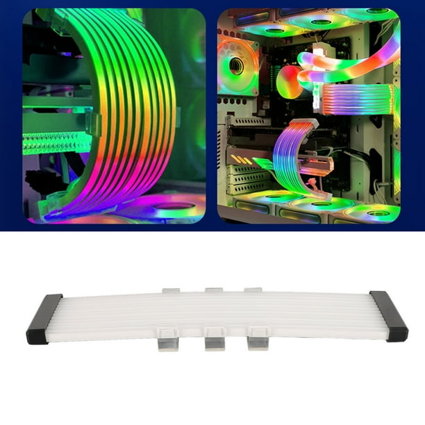 120 Perlas LED, Efectos Visuales Increíbles, Cable De Extensión De Potencia ARGB De Múltiples Interfaz, Instalación Flexible, Ampliamente Compatible