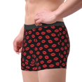 thumbnail image 5 of Salouo Sexy Red Lips Kiss Print Men's Boxer Briefs,Breathable Underwear Elastic Waistband Briefs for Men -Large, 5 of 8