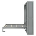 thumbnail image 6 of New Full Size Murphy Bed Wall Bed with Shelves,Gray, 6 of 10