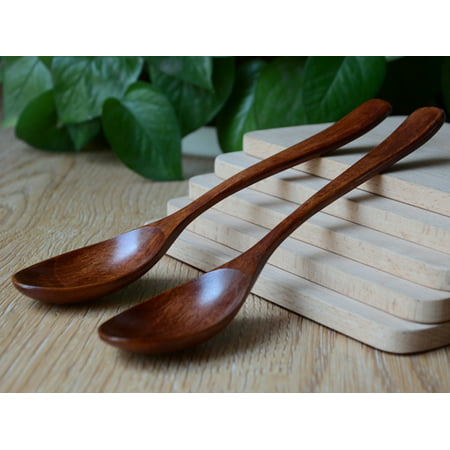 Outtop Lot Wooden Spoon Bamboo Kitchen Cooking Utensil Tool Soup Teaspoon
