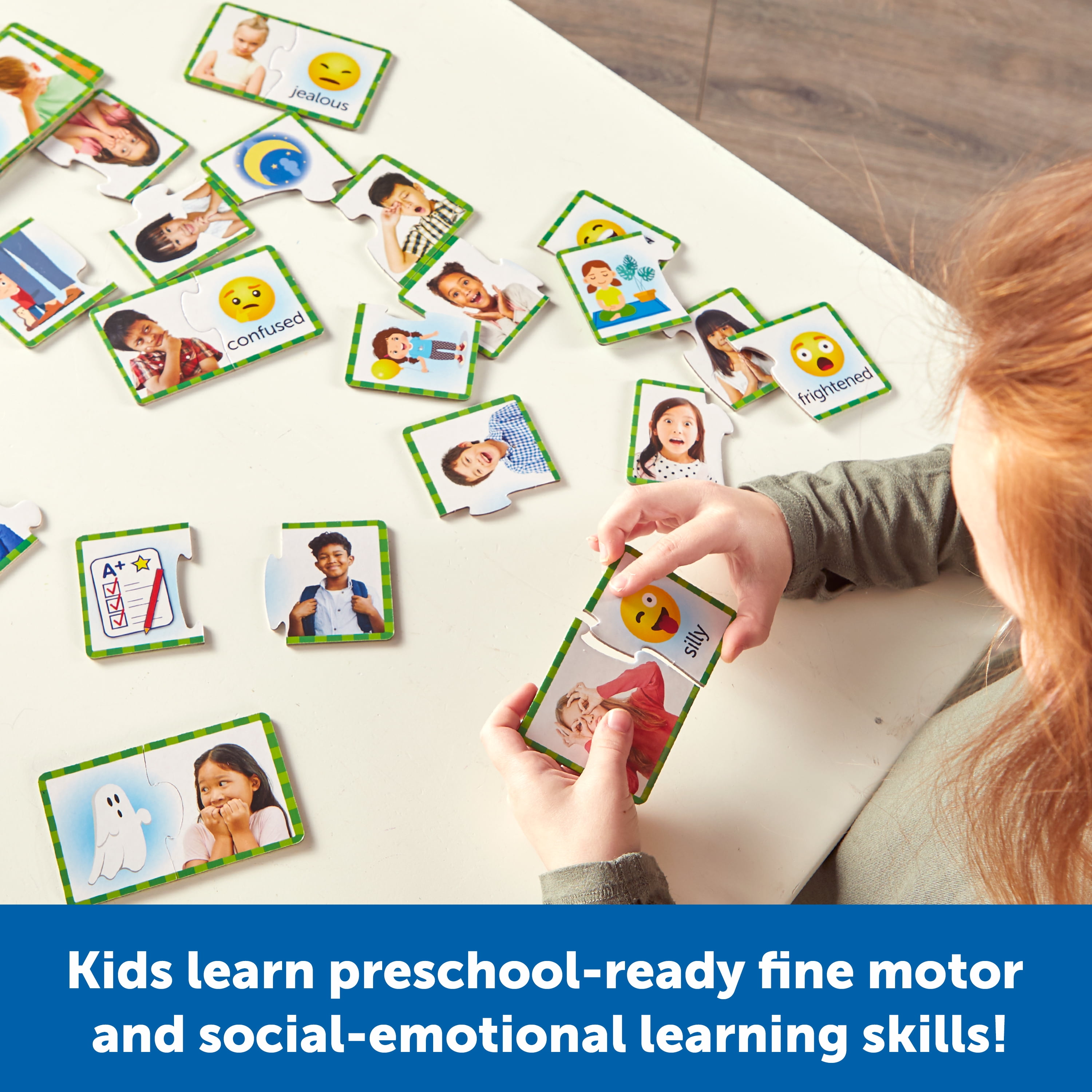 Learning Resources Feelings & Emotions Puzzle - Educational Puzzles for Kids Ages 3+, Social Emotional Games for Toddlers