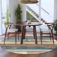 thumbnail image 4 of Blue Brown Beige Farmhouse Round Area Rug 5 FT, Non Slip Bedroom Rugs, Vintage Wood Washable Soft Circular Carpet Non-Shedding Floor Mat for Kitchen Dining Room Foyer Balcony Dorm, 4 of 8