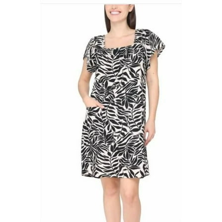 Nicole Miller Ladies' Linen Blend Dress, Black Medium